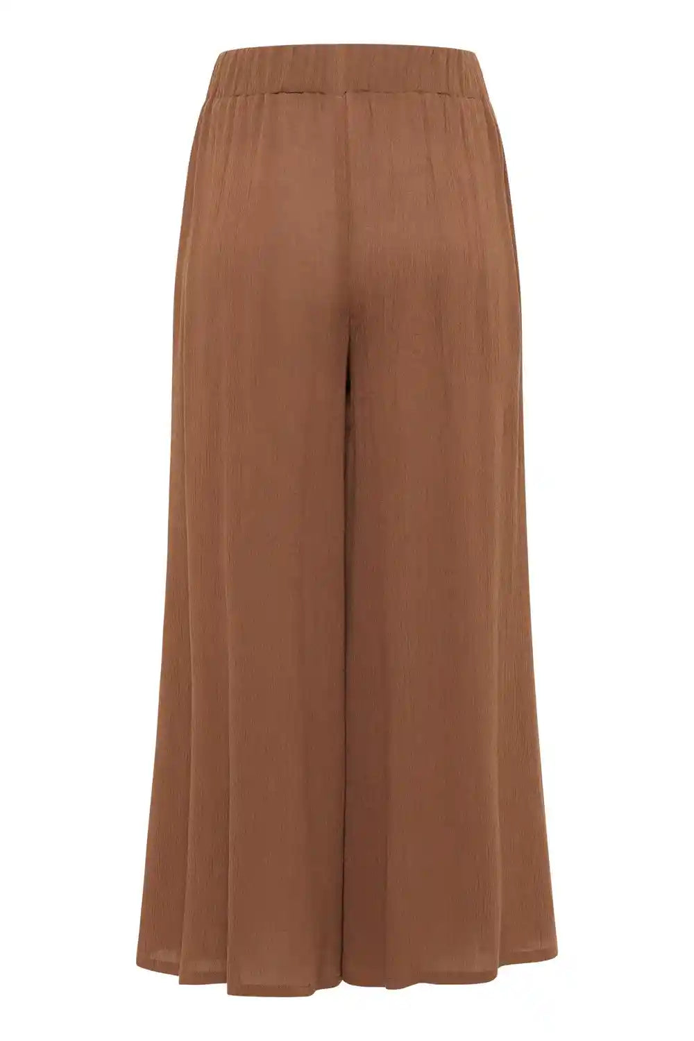 Pantalone culotte viscosa ECOVERO crinkle elastico vita vista posteriore