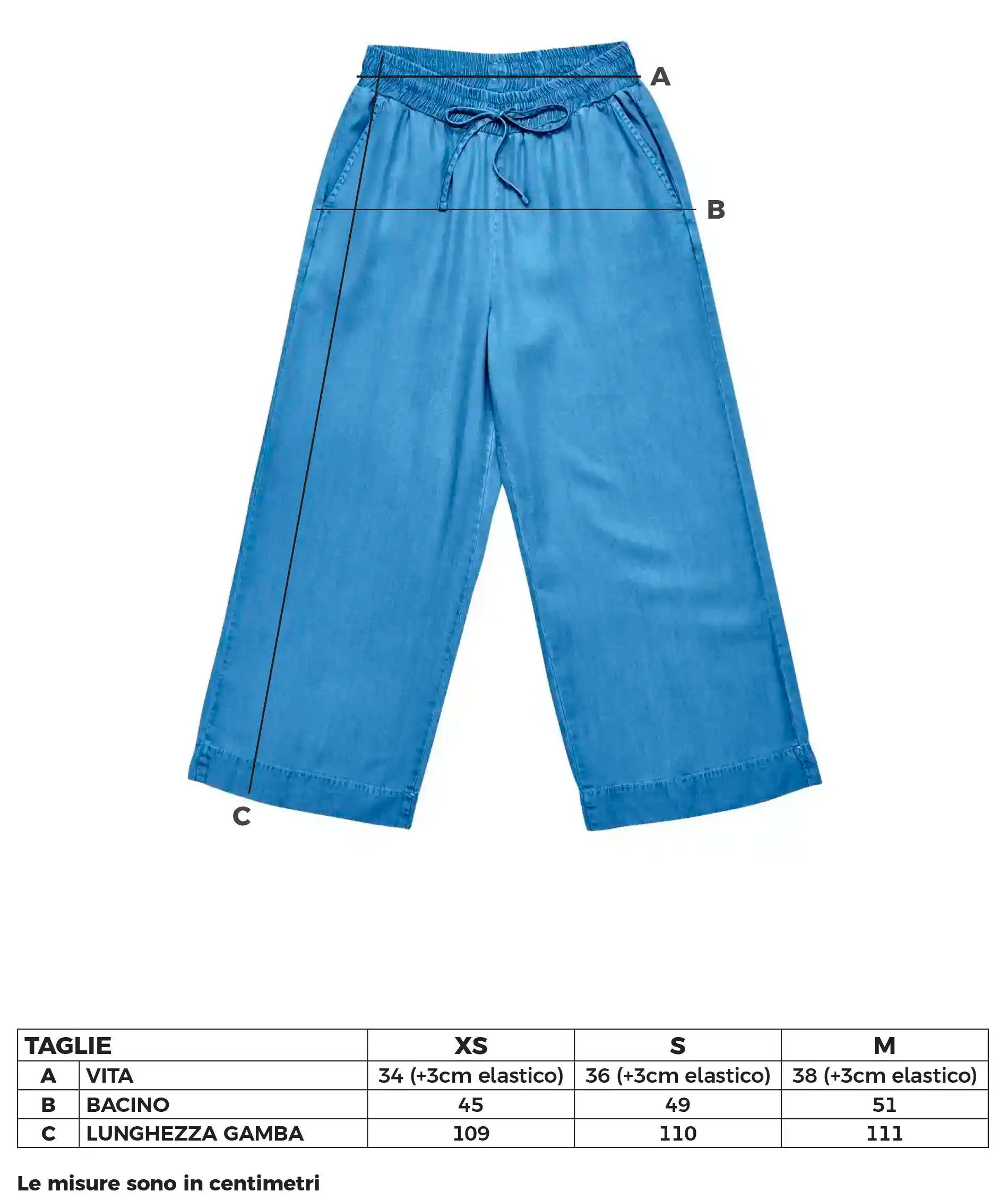 Pantalone Donna Denim Tencel