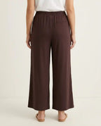 Pantalone largo con elastico in vita