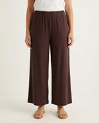 Pantalone a gamba larga color borgogna