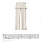 Pantalone gamba larga in lino naturale sabbia