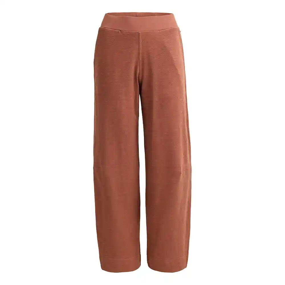 Pantalone morbido cotone bio elastico vita donna vista frontale