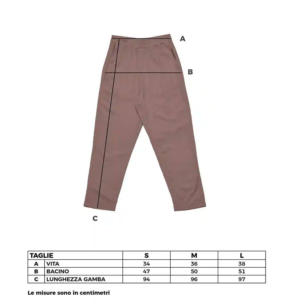 Pantalone gamba dritta viscosa EcoVero nocciola donna