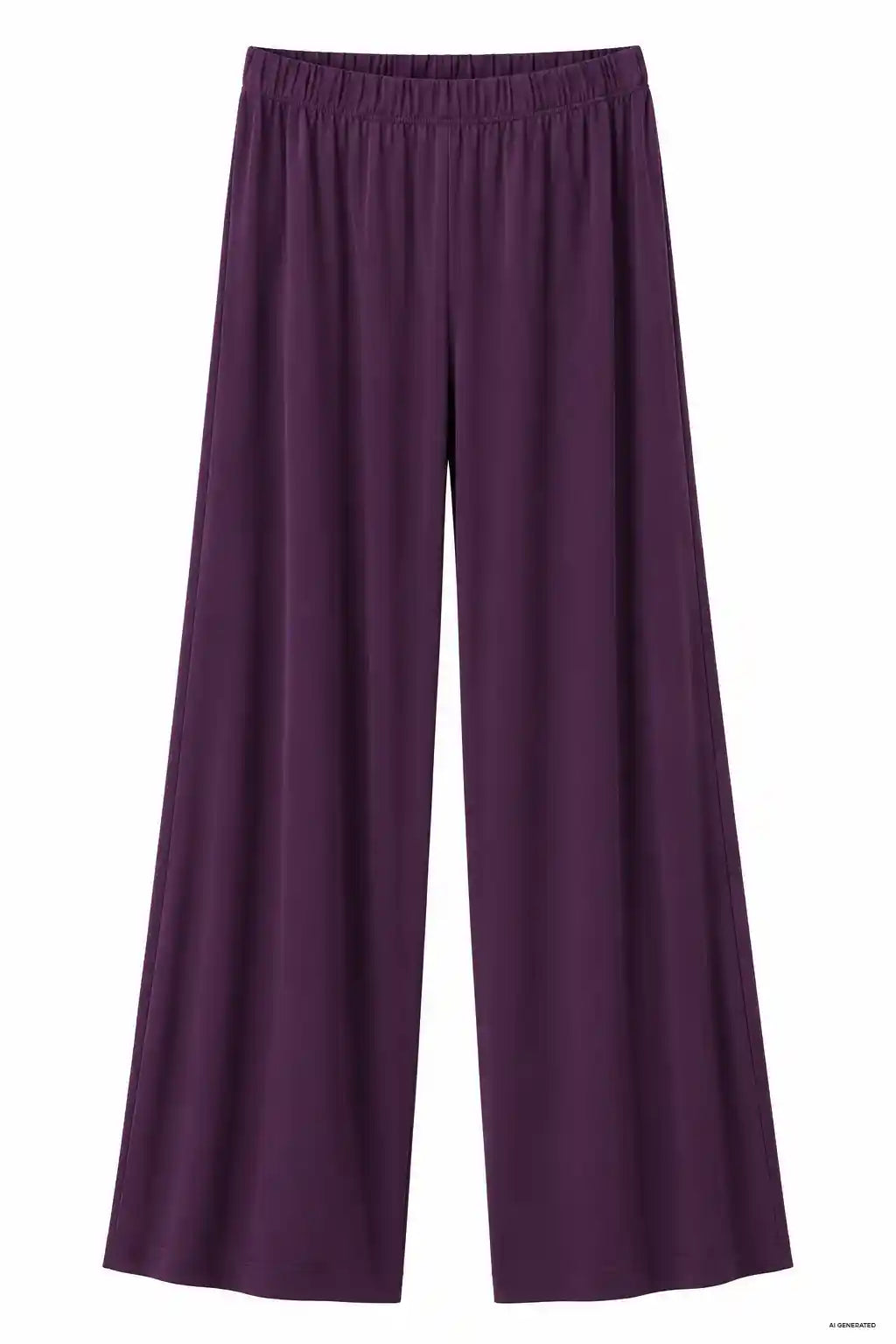 Pantaloni Donna Lunghi in Viscosa di Bamboo – Viola Melanzana