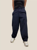 Pantalone Donna Bio di Velluto Blu scuro