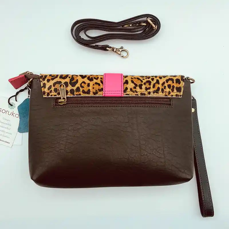 Pochette in pelle animalier