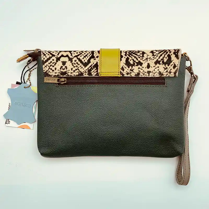 Pochette in Vera Pelle Riciclata con tracolla