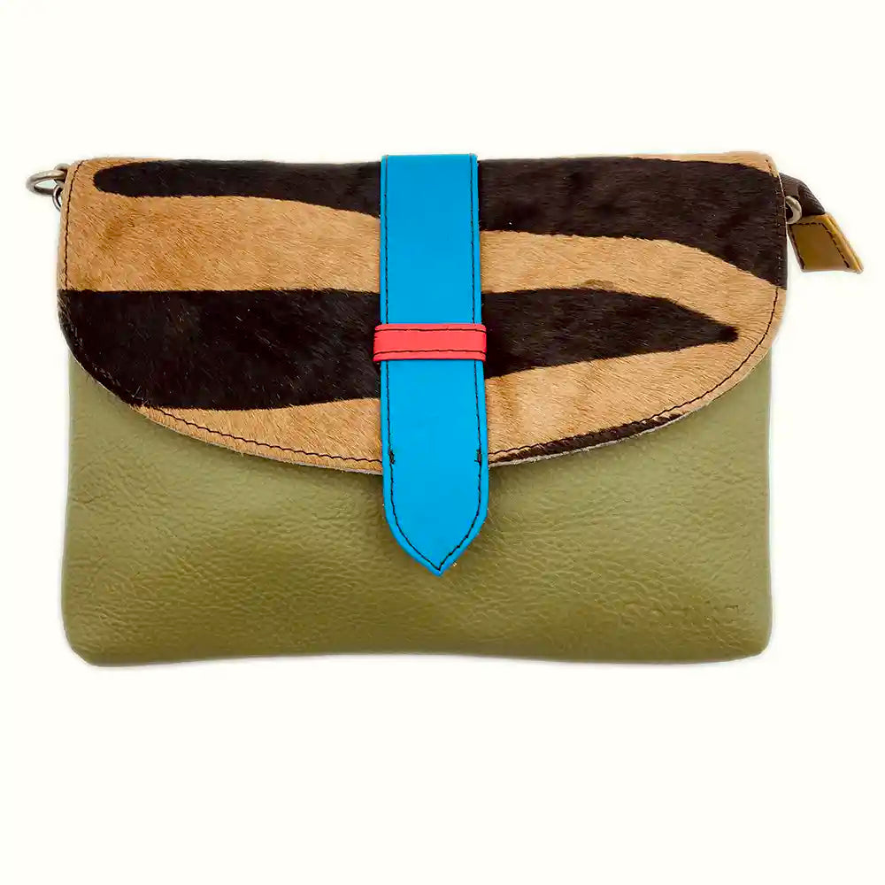 Borsa Pochette verde con tracolla