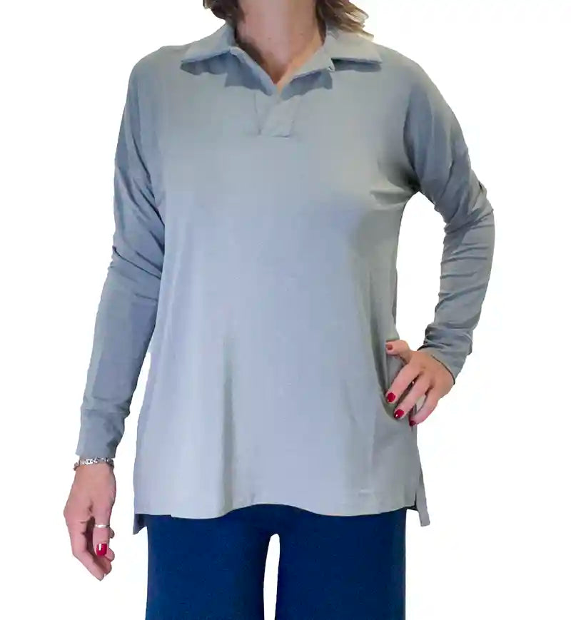 tessuto viscosa di bamboo polo donna