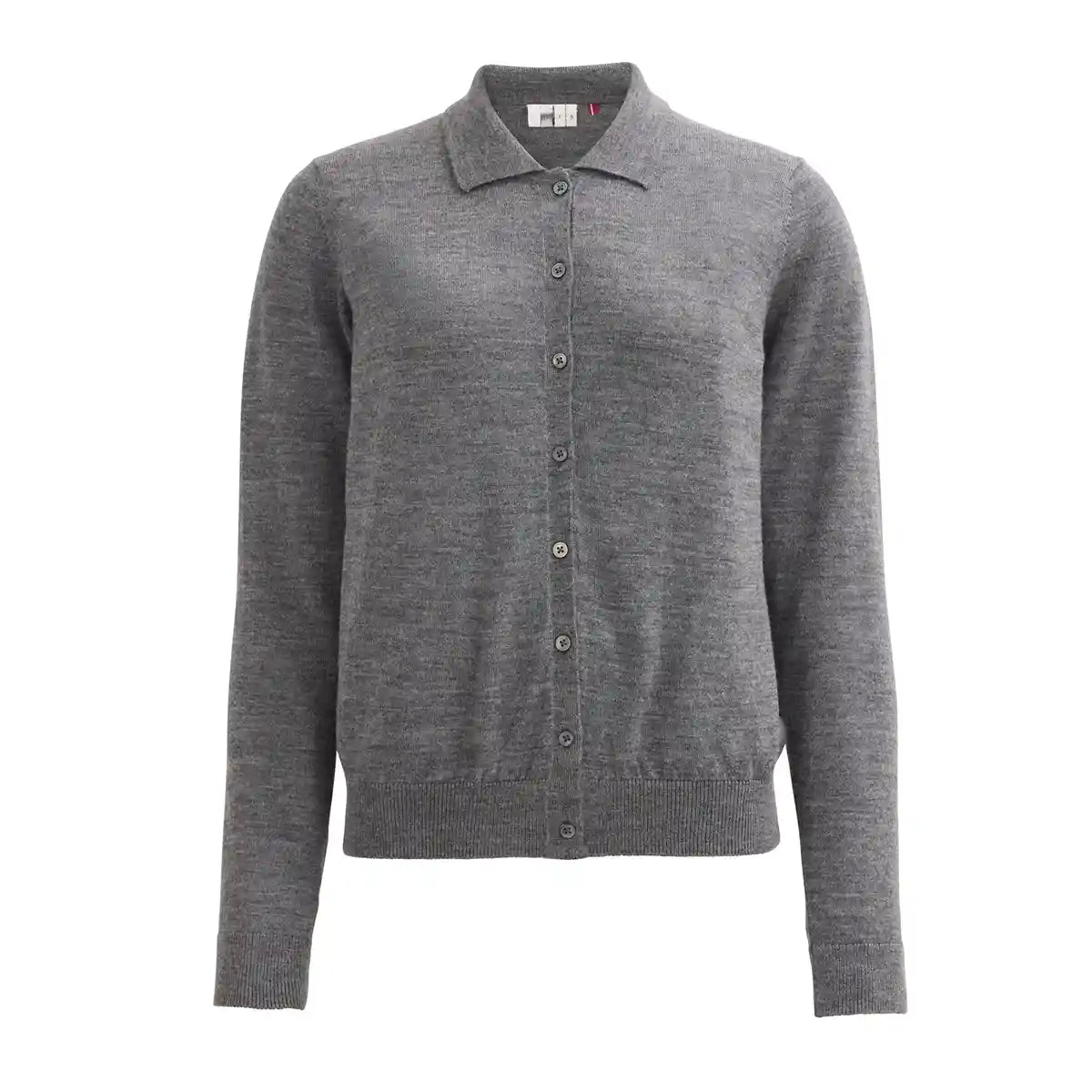 Polo Donna in Lana Merino con Bottoni – Grigio