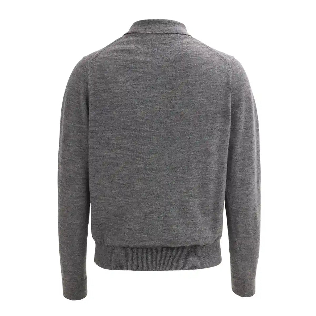 Polo Donna in Lana Merino con Bottoni – Grigio