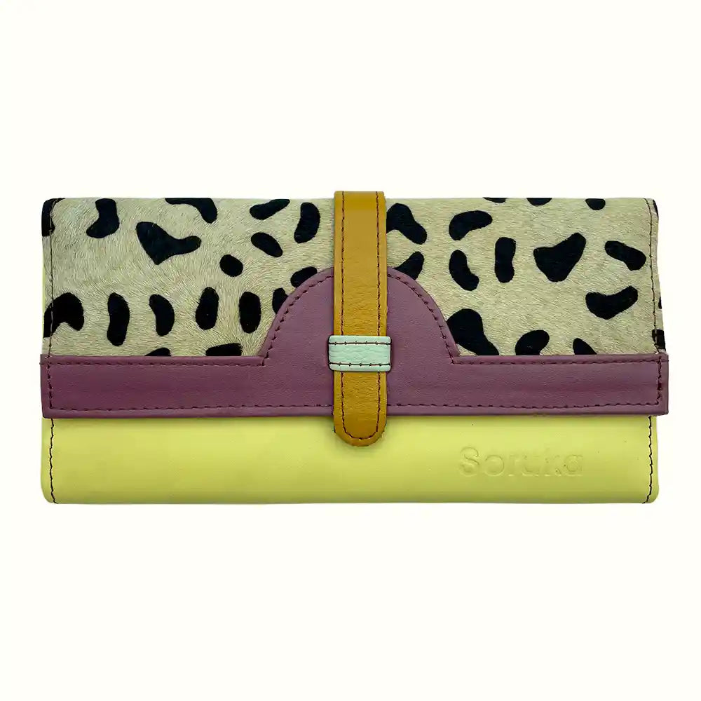 Portafoglio Donna con animalier in pelle riciclata