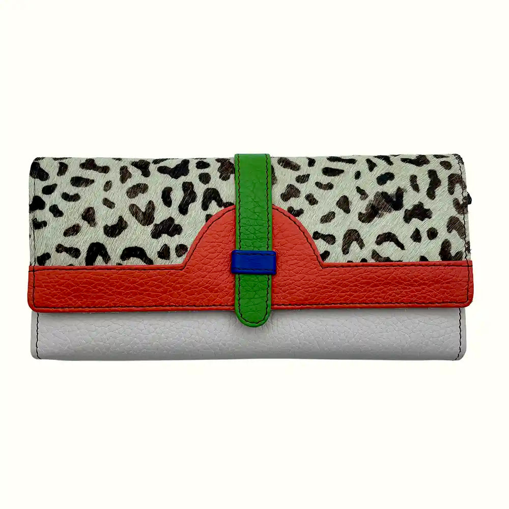 Portafoglio Donna con animalier in pelle riciclata