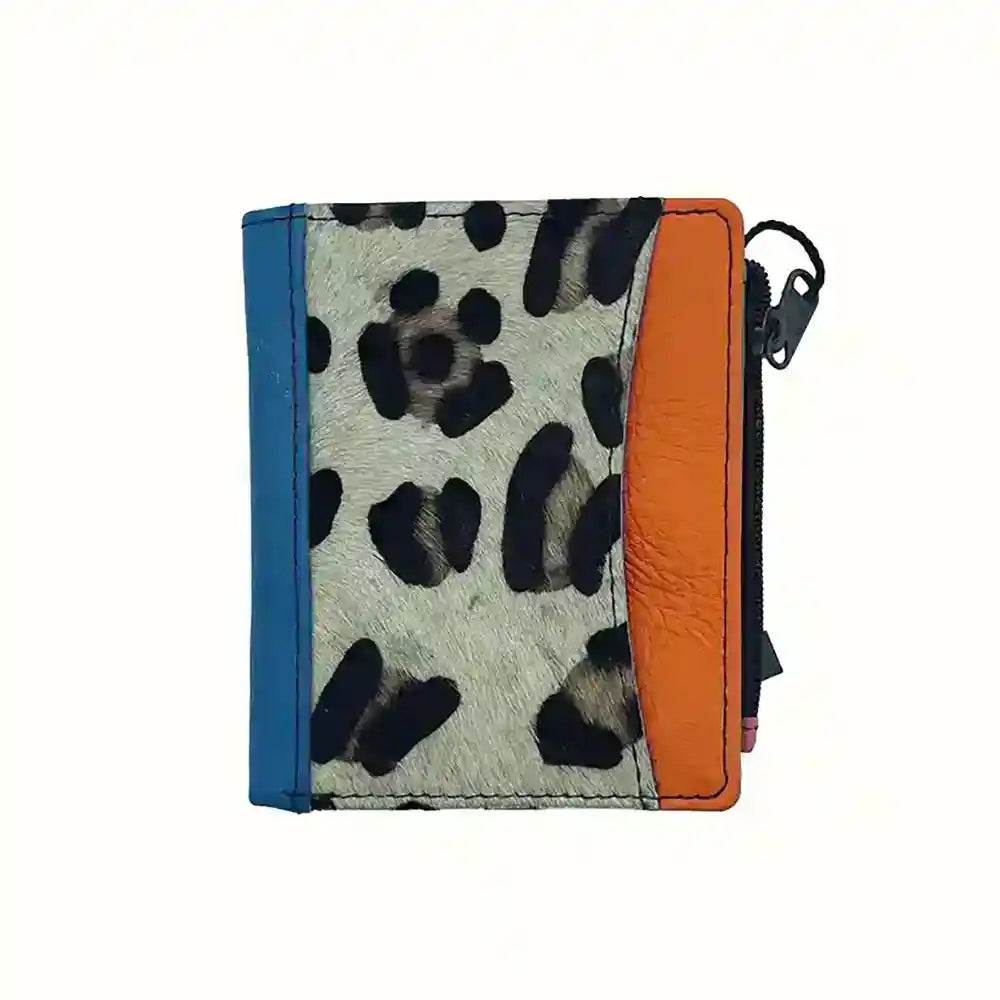 Portafoglio donna piccolo in pelle con zip