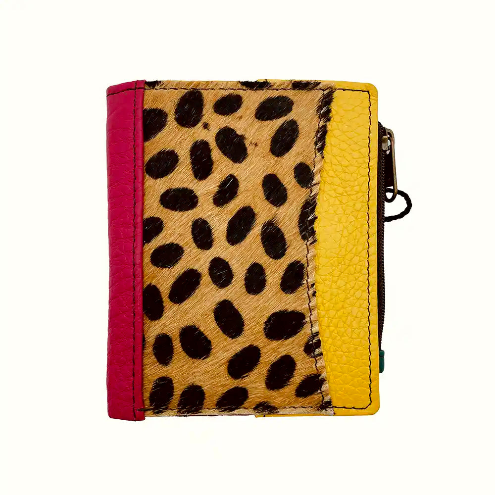 Portafoglio donna piccolo in pelle con zip