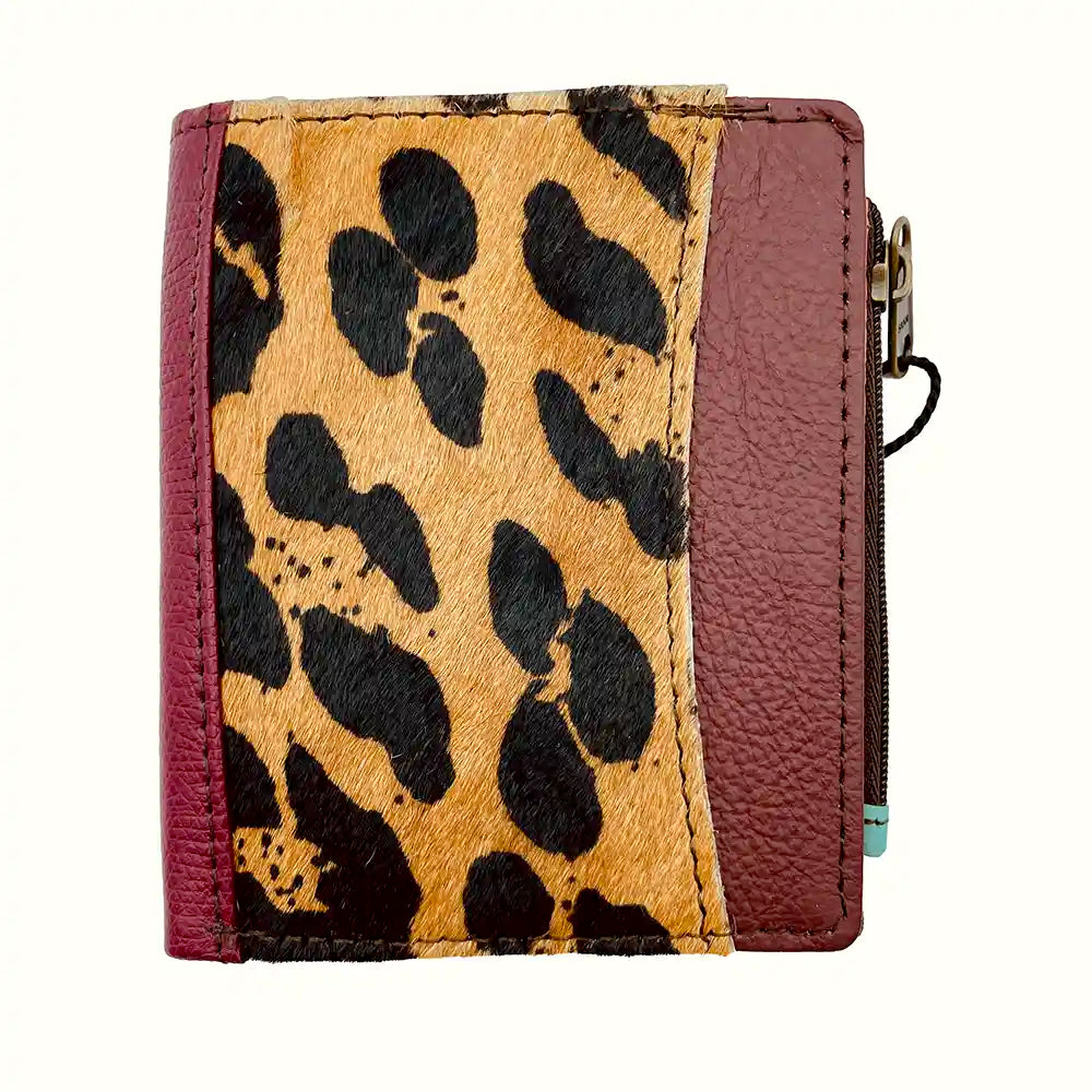 Portafoglio donna piccolo in pelle con zip