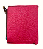 Portafoglio donna piccolo in pelle con zip