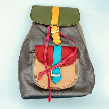 Zaino Backpack in Pelle Liscia