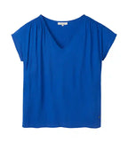 top donna blu elettrico