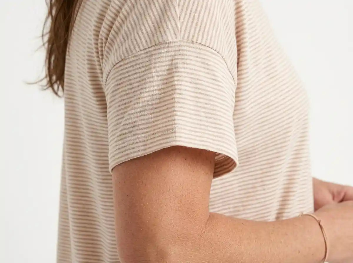 T-shirt a righe in cotone biologico