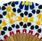 Ventaglio in Seta fantasia Geometrica