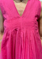 Vestito lungo in cotone indiano Fucsia