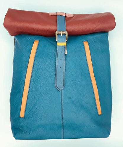 Soruka Bags Zaino Porta PC Unisex in pelle liscia.