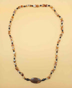 Collana Vintage Lunga Onice e Quarzo Fume