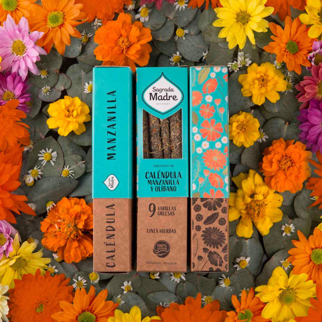 Incenso Naturale Botanico Camomilla e Calendula Sagrada Madre